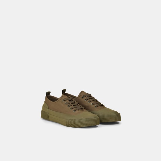 Aigle The Eco-friendly Canvas And Rubber Sneakers Men Khaki/Olive ZA-17368